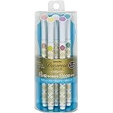 Sakura Ballpoint Pen for Decoration, Decorese Pastel 5 Color Set B, Floral Color (DB206P5B)