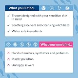 Natracare Safe to Flush Moist Tissues 30 Wipes Pack of 16 Plastic Free view 3