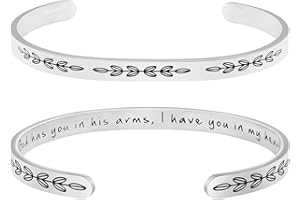 MEMGIFT 𝐌𝐞𝐦𝐨𝐫𝐢𝐚𝐥 𝐁𝐫𝐚𝐜𝐞𝐥𝐞𝐭 for Women In Memory of Jewelry Gift Sympathy Remembering Loss of One You Loved Cuff Bracelets