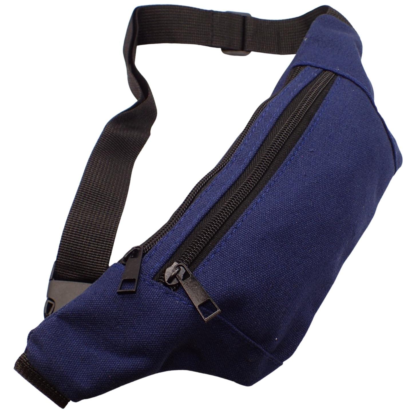 Topkids Accessories Bum Bags Bumbag Bumbags Waist Pack Fanny Pack Festival Bum Bag Running Belt Hiking Bag Walking Bum Bag for Adults, Men, Women, Ladies (Canvas Navy)