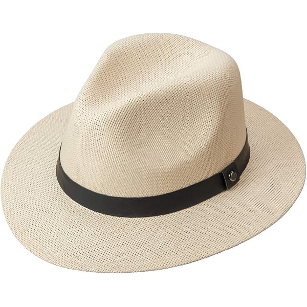 Tumia Panama Hat Men's Fedora – Natural Color, Brown Band, Hand Woven In Ecuador, Size 6 7/8 - View #12