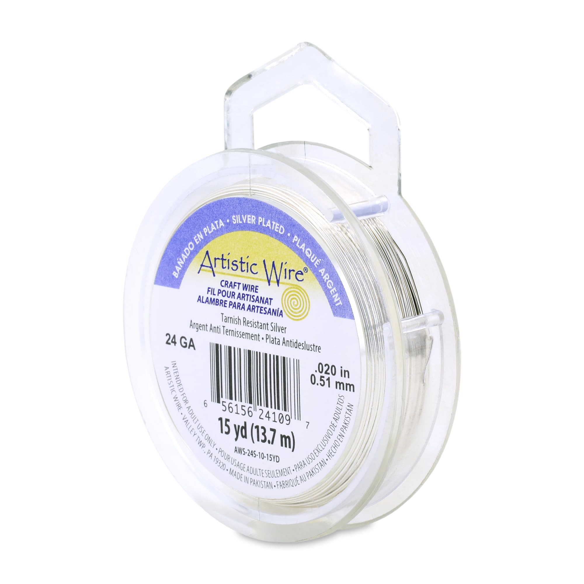 Beadalon 15-Yards Artistic 24-Gauge Tarnish Resistant Wire, Silver