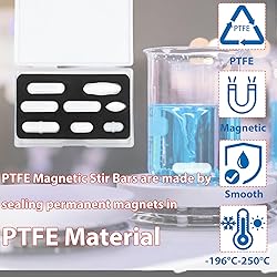 8PCS PTFE Magnetic Stir Bar Set for Magnetic