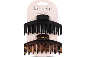 Kitsch Large Hair Clips For Women - Durable Recycled Plastic Claw Clips for Styling & Updos | Secure All-Day Hold, Comfortabl