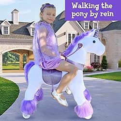 PonyCycle Ride on Horse Riding Unicorn Pink Reins