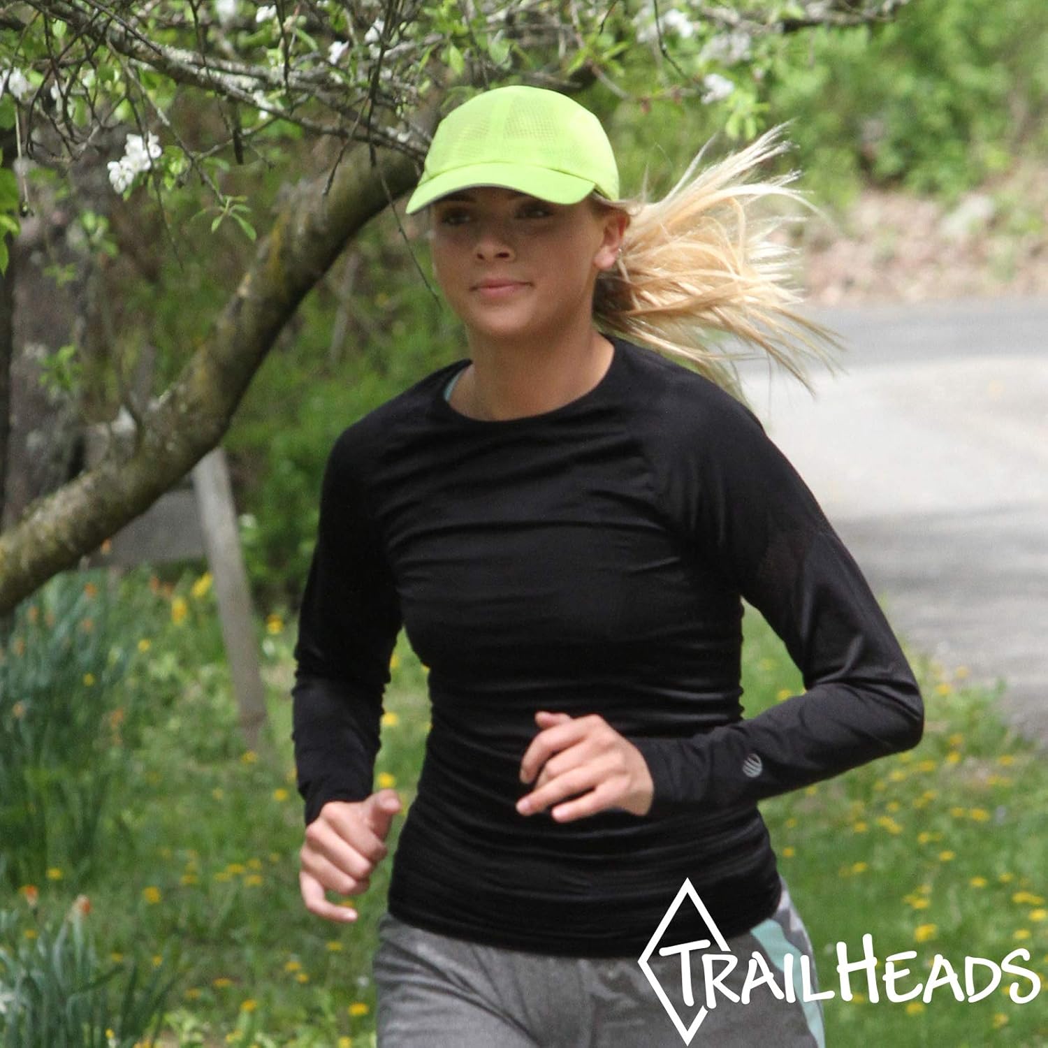 TrailHeads Race Day Performance Running Cap | The lightweight, quick dry, sport cap for women - cool green: Clothing