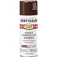 Rust-Oleum 7775830 Stops Rust Spray Paint, 12 oz, Gloss Leather Brown