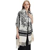 zero season Women's Printed Pashmina Shawl Wrap – Cashmere Feel Scarf Large Blanket Cape for Evening, Travel & Holiday Gifts