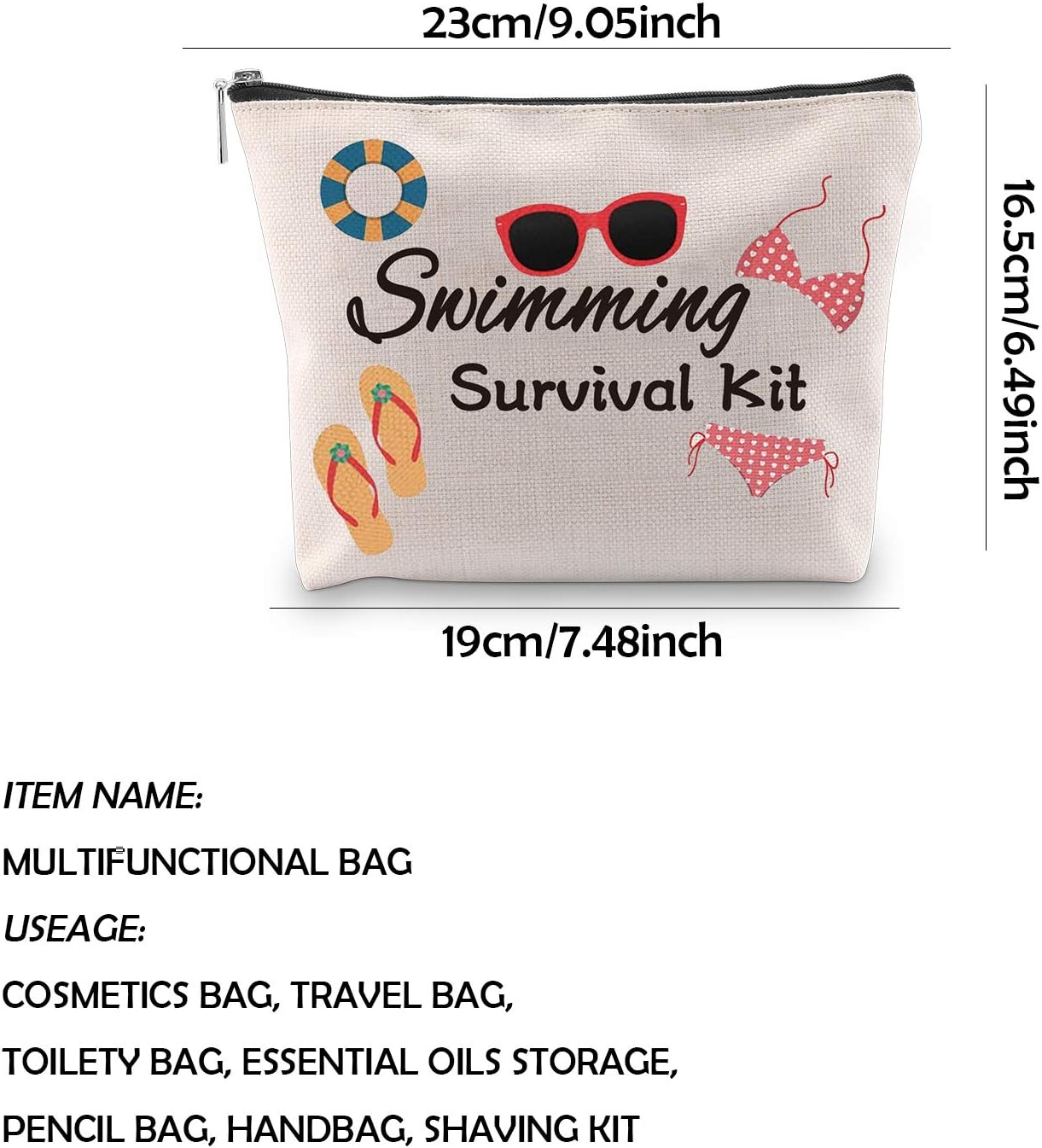Swimming Lover Gift Swimming Survival Kit Swimming Accessories for Swimmer (Swimming Bag EU) - Image 3