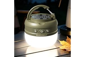 Glocusent Camping Lights Rechargeable, 5000mAh 120H Runtime, Led Camping Lantern with 5 Brightness 3 Modes & SOS, IPX5 Waterp