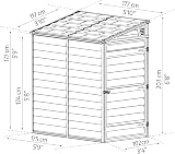 Palram Canopia Skylight 4x6 Lean-to Shed Gray Polycarbonate Aluminum Frame view 8