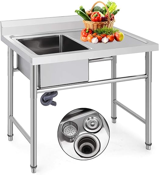 fregadero de cocina de acero inoxidable de 30 pulgadas