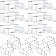 36 Pcs Acrylic Risers Large and Medium Acrylic Risers for Display Clear Display Riser Rectangle Acrylic Display Stands Collectibles Display Stand Shelf for Show Figures Cupcake Jewelry