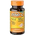 American Health Ester-C with Citrus Bioflavonoids Capsules - 24-Hour Immune Support, Gentle On Stomach, Non-Acidic Vitamin C - Non-GMO, Gluten-Free - 500 mg, 60 Count, 30 Servings