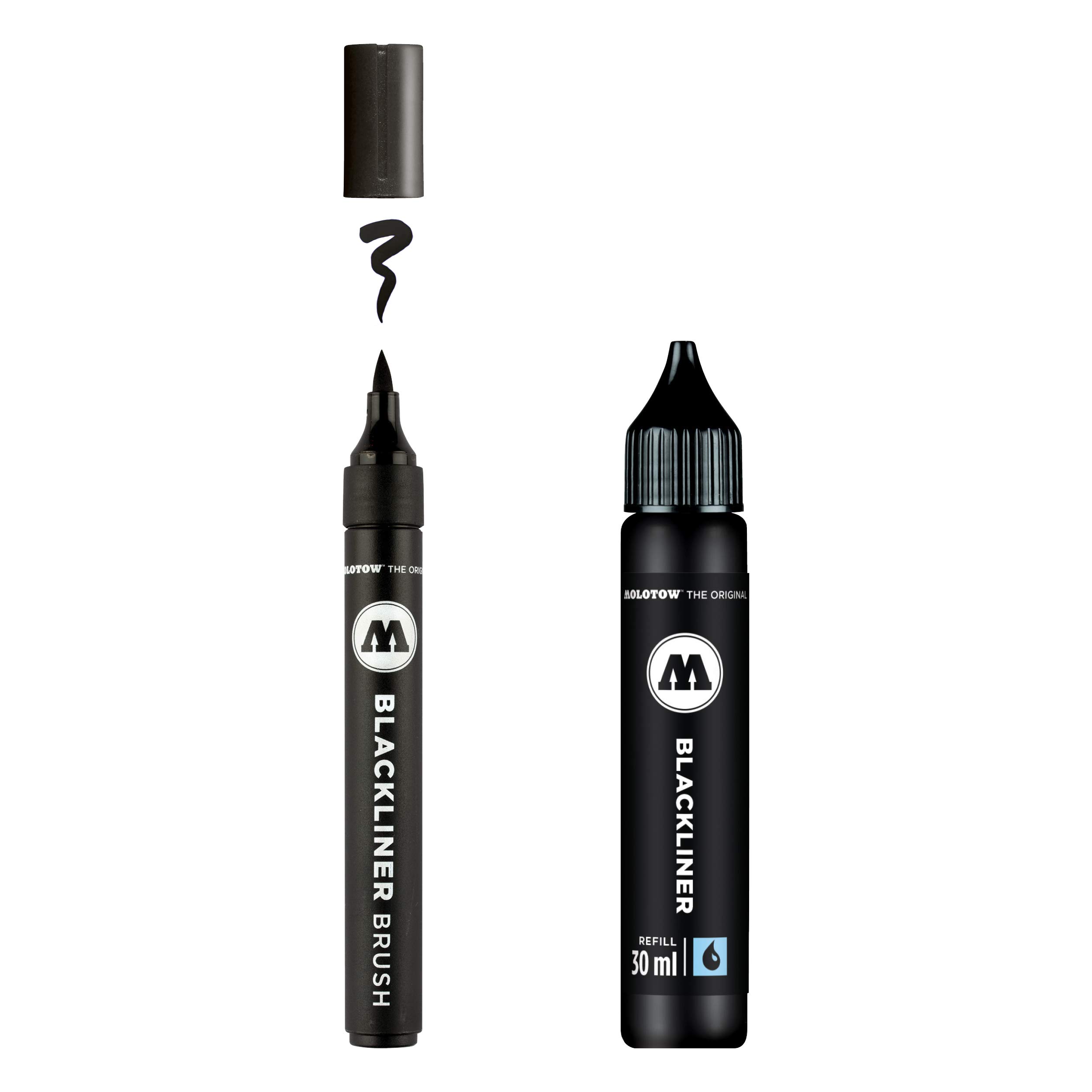 Molotow Blackliner Brush Marker & Refill