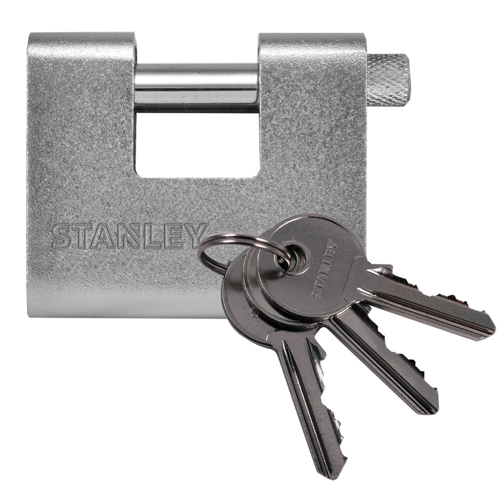 Lucchetto Ad Arco Standard In Acciaio Cementato Da 60 Mm Con 3 Chiavi Stanley 299778