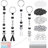 Defresit 762 Pcs DIY Soccer Keychain Kit Bead Craft Set with Soccer Beads, Letter Beads, Ribbons & Storage Bags for Soccer Party Favors, Soccer Gifts, Goodie Bags Stuffers & Team Events