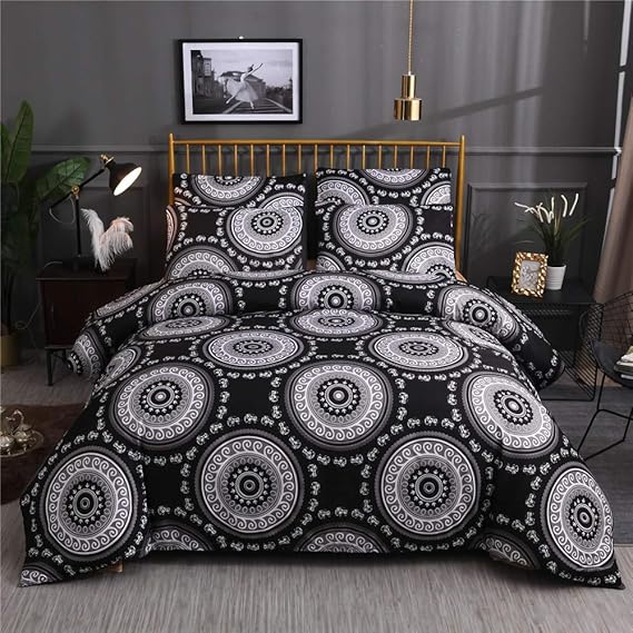 DXSX Juego de Ropa de Cama Estilo Bohemio Microfibra Incluye Funda