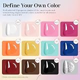 Modelones Gel Nail Kit 12 Colors 48W Lamp Glossy Matte Top Base Coat Tools view 4