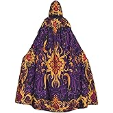 Mqtzyiwx Halloween Hooded Cloak, Adult Hooded Cloak Cape Halloween Christmas Cosplay Costumes for Men Women