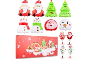 RITASTAR Small Pull Back Toy Cars Set,12 PCS Mini Racing Vehicles for Holiday Birthday Party Favors,Goodie bag Stuffers,Classroom Prizes,Bulk Toys for Kids(Christmas Santa,Xmas Tree,Snowman Design Pop Up Toys)
