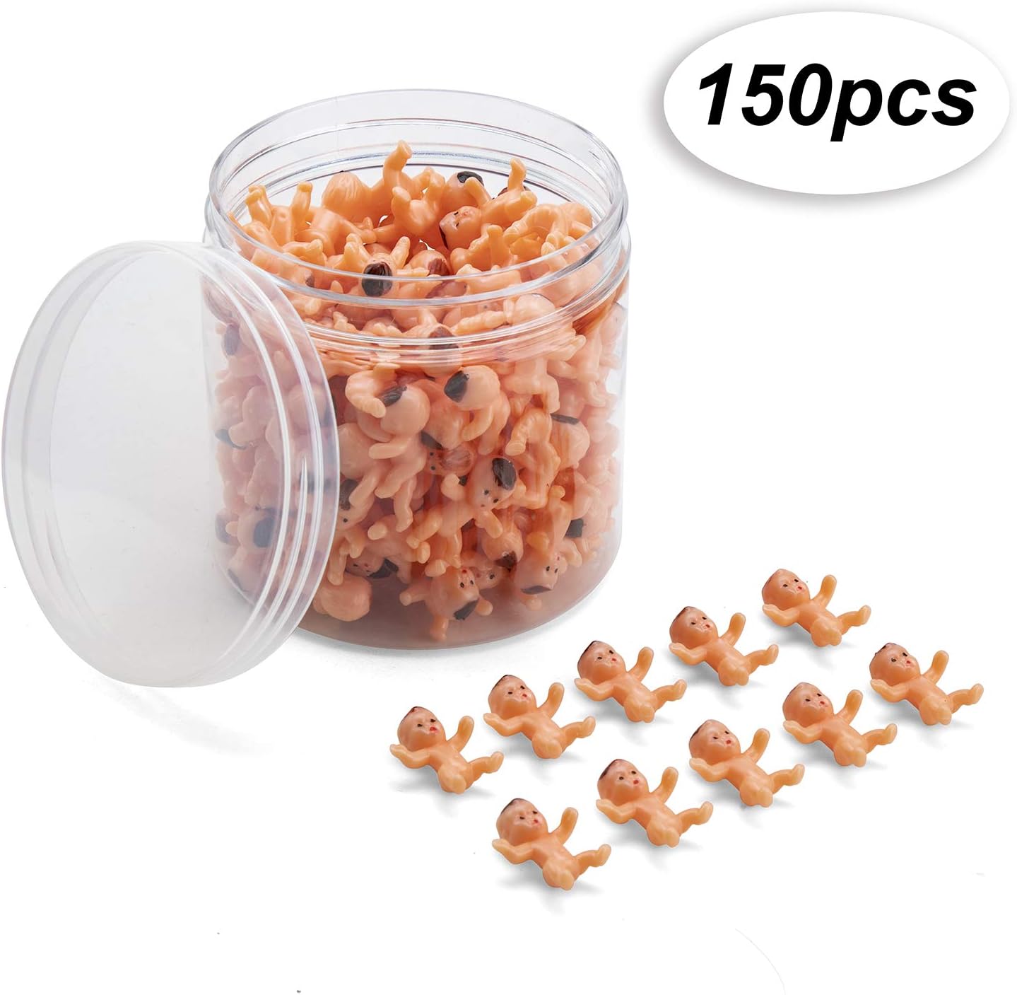 Waloden 150PCS Mini Plastic Baby Favor Baby Toys for Baby Shower Ice Cube Game 1 Inch