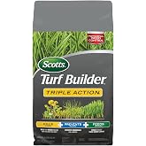 Scotts Turf Builder Triple Action1, 11.31 lb. | Weed Control, Lawn Weed Killer, Crabgrass Preventer, and Grass Fertilizer for Lawns, Covers 4,000 sq. ft.