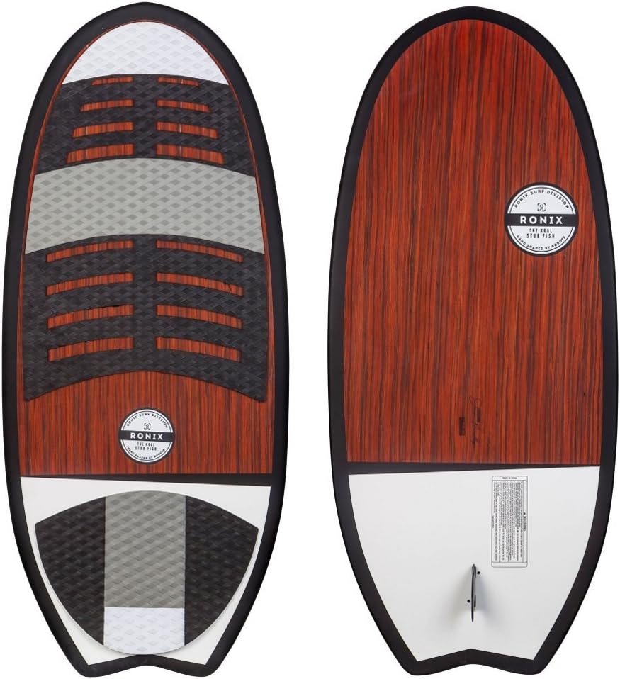 Ronix 2016 Koal Classic Stub Fish (White/Black/Wood) Wakesurfer-4'7"