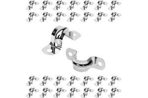 JDHGSHL 30Pcs 3/4 Inch Stainless Steel Conduit Clamps, 2 Hole Strap U Bracket Rigid Pipe Strap, Tension Clips U-Tube Clamp for Pipe Fixing on Various Surfaces