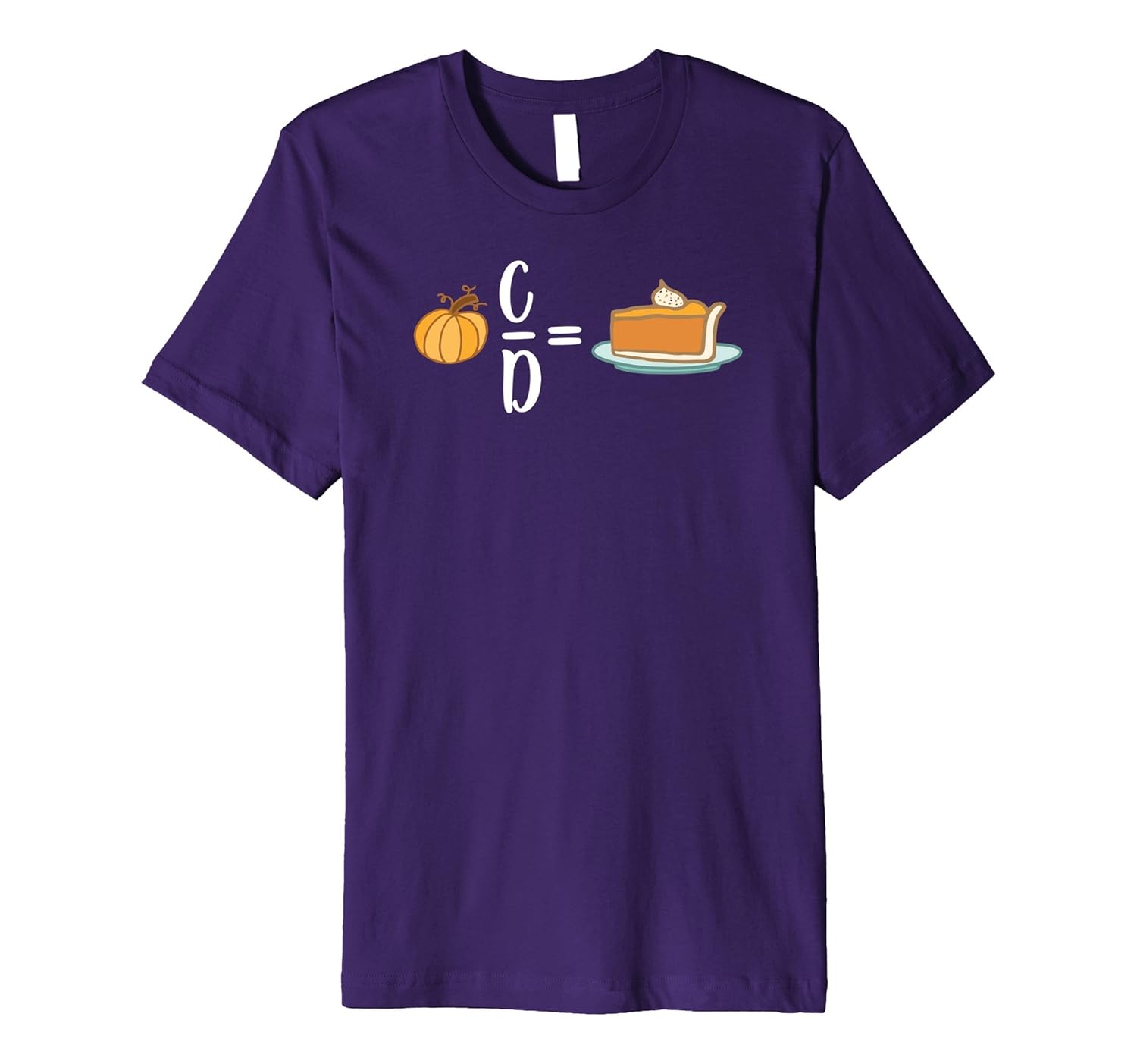 Pumpkin Pi Fitted T shirt Math Teachers Thanksgiving Pie-ANZ