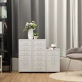 HollyHOME 5-Drawer Mobile Filing Cabinet White with Casters 28x41x66 cm view 9