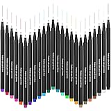 Bullet Journal 24 Pieces Colored Pens, 0.4mm Fineliner Drawing Journal Pens, Porous Fine Point Markers, Perfect for Coloring Book & Calendar Note Coloring Art Projects or Bullet Journal Supplies