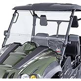 KEMIMOTO 2-in-1 Front Windshield Compatible with Hisun, Axis, Massimo MSU | Compatible With Hisun,Axis,Coleman,Bennche,Cub Cadet 500/700, Massimo MSU 500, Removable Vented, Scratch &amp; Impact Resistant