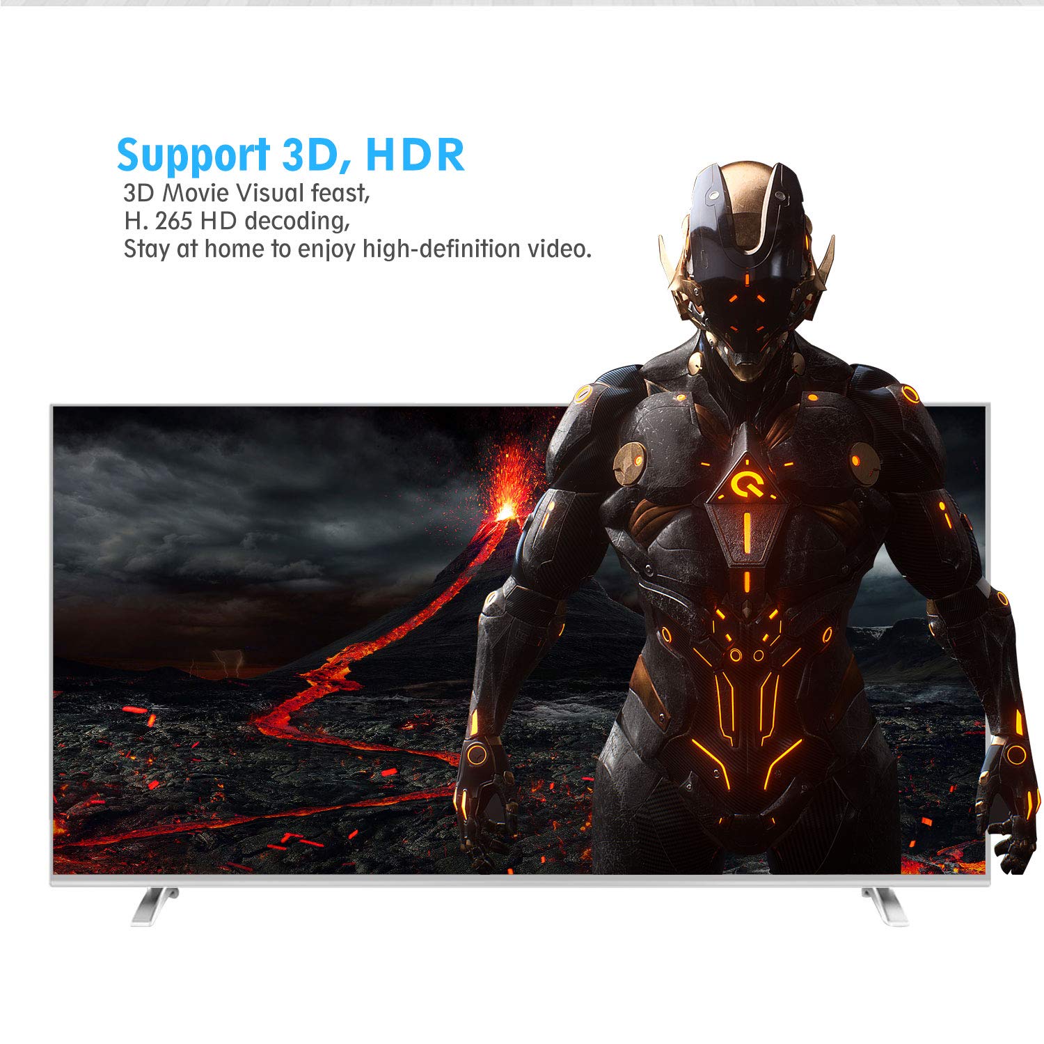 Winnovo 4K Android 9.0 TV Box, Magic 3rd Ultra HD 4GB RAM 32GB ROM Smart TV Streaming Player ARM 64 Bits Quad Core Processore, Supporto H.265/WiFi/USB/HDMI