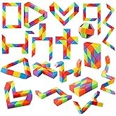Yeetec Fidget Snake Cube Kids Party Favors Rainbow Twist Puzzle Toy for Christmas Stocking Stuffers Party Bag Fillers and Supplies School Prize Toys and Gifts (24)