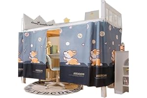 Navhao 2 Panels,Bottom Bunk Bed Curtains Cloth Bed Canopy Students Curtain Shading Nets for Single Bed