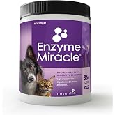 Digestive Enzymes for Dogs &amp; Cats : Protein, Carbs, Starches &amp; Fats Digestion : Supports Diet Change : Enzyme Miracle (364 Scoops, Powder)