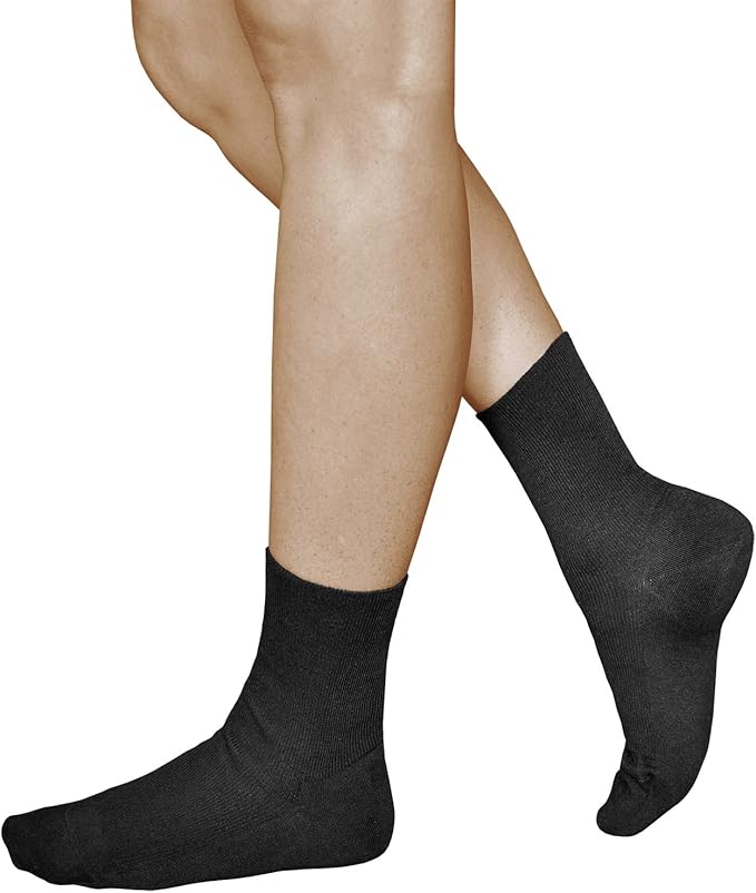 VITSOCKS Women's Soft Top No Elastic 98 Cotton Socks (3 PAIRS) Non