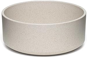 Loving Pets - Dolce Bamboo - Eco-Friendly Pet Bowls & Dishes for Dog, Cats, Puppy Food and Water Dish -Sustainable and Dishwasher Safe, Made with Real Bamboo (Small, Oat-Beige)