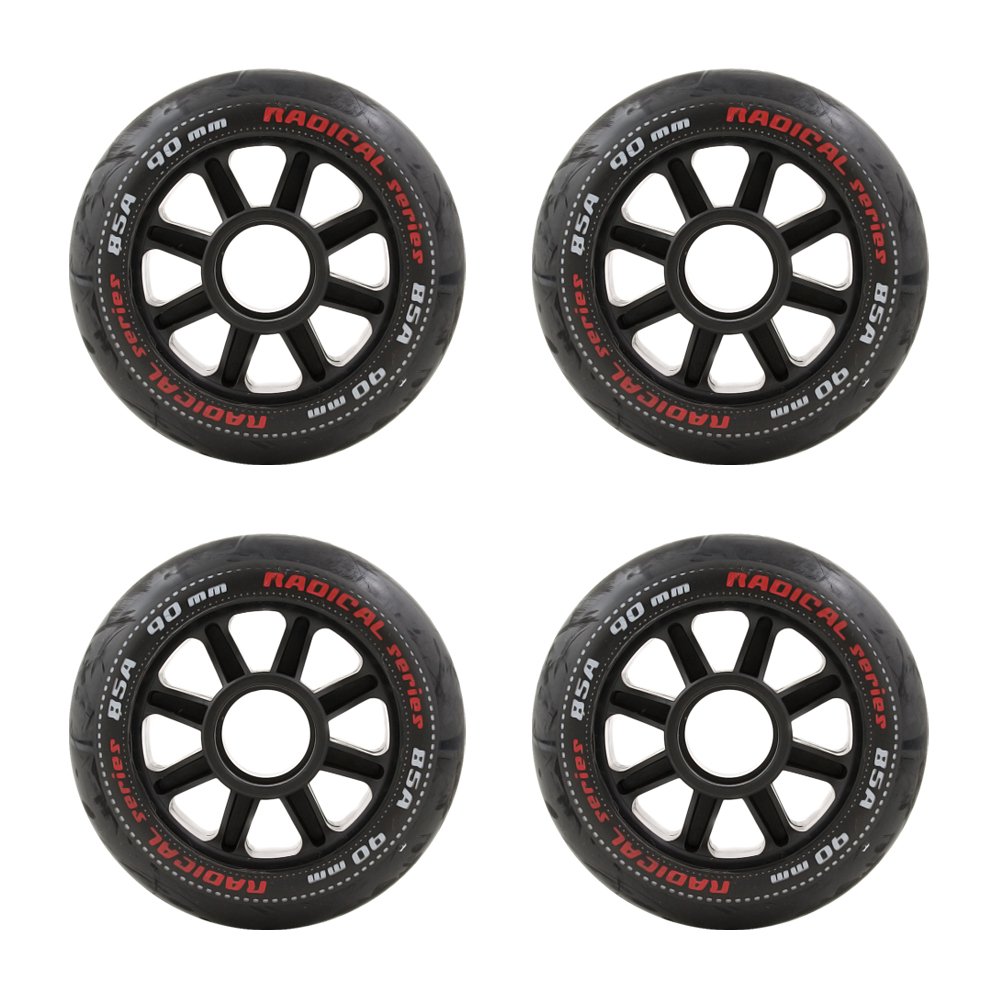 Tempish Unisex Adult RADICAL 90x24 85A black Spare Wheels - Black, 90 mm