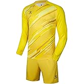 KELME Soccer Goalkeeper Jersey Pro Set Uniform - Padded Goalkeeper Shirt Shorts Socks - Men's Goalie Jersey Adults Kids
