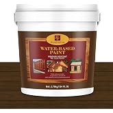 1 Gallon Seal Stain &amp; Sealer &amp; Preservative for Wood, Outdoor Deck and Fence - All-in-One Exterior Wood Stain and Waterproofing Sealant &ndash; Easy to Apply, UV Protection - Dark Walnut