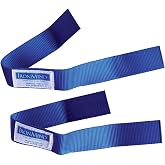 IronMind Short &amp; Sweet Lifting Straps, Blue, Pair | Classic nylon straps for Olympic-style weightlifters: secure grip and quick bailouts for snatches and clean pulls