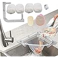 HiBD Kitchen Sink Triangle Tri-Holder Filter, Kitchen Sink Strainer, Sink Drain Strainer, with a Triangular Gray Rack and 200PCS Large Size Filtering Mesh Bags for Kitchen Leftover