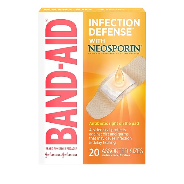 BAND-AID BRAND ADHESIVE BANDAGES INFECTION DEFENSE WITH NEOSPORIN...