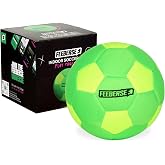 Feeberse Soft Soccer Ball | Indoor Soccer Ball Size 4, Foam Ball with Fabric Cover for Soccer Training for Dribbling, Passing &amp; Juggling, World Cup Soccer Gift (Green)
