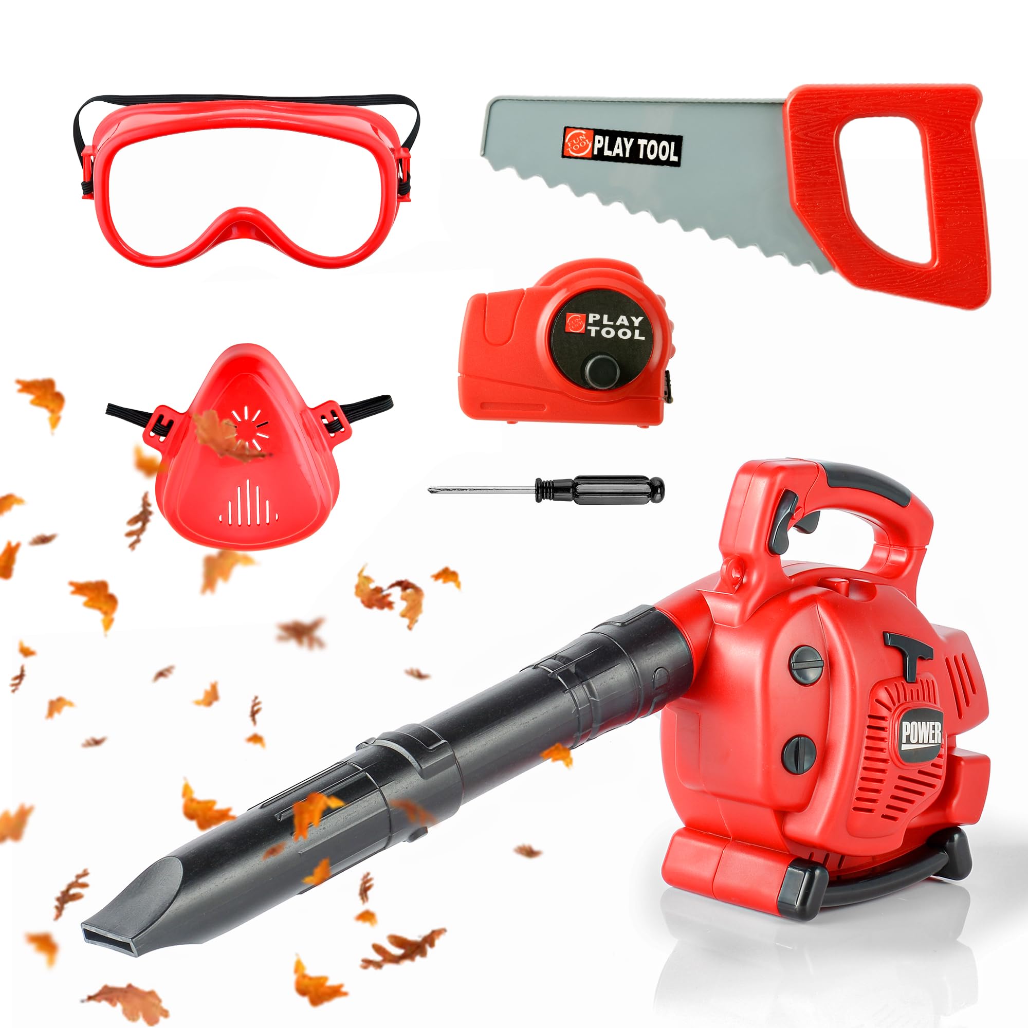 Photo 1 of SMILESSKIDDO Toy Leaf Blower for Kids - Really Works with Toy Tool Set, Pretend Play Series Gardening Tool Set