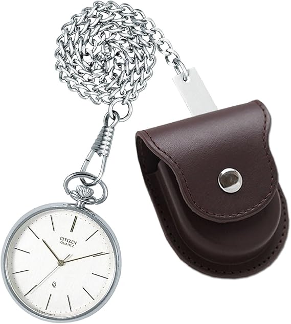 Amazon シチズン懐中時計コレクションbc04 61aと正美堂オリジナル革ケース ブラウン Sp408fのセット 懐中時計 腕時計 通販