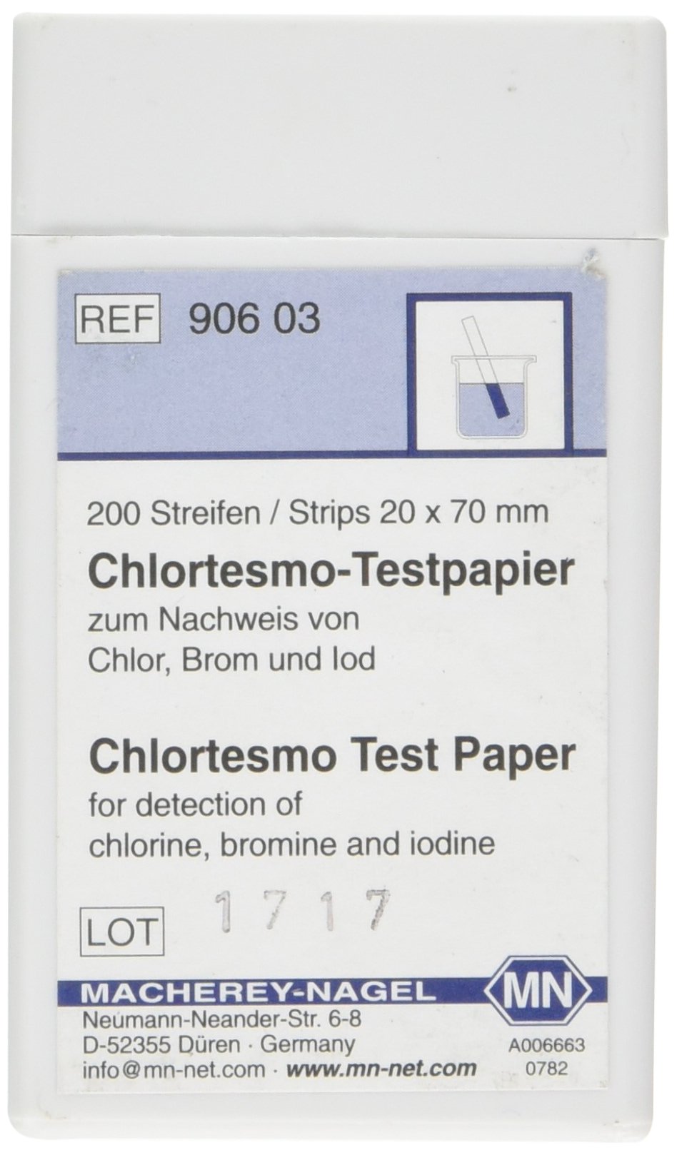 Camlab 1138851 CHLORTESMO Strip, 20 mm x 70 mm (Pack of 200)