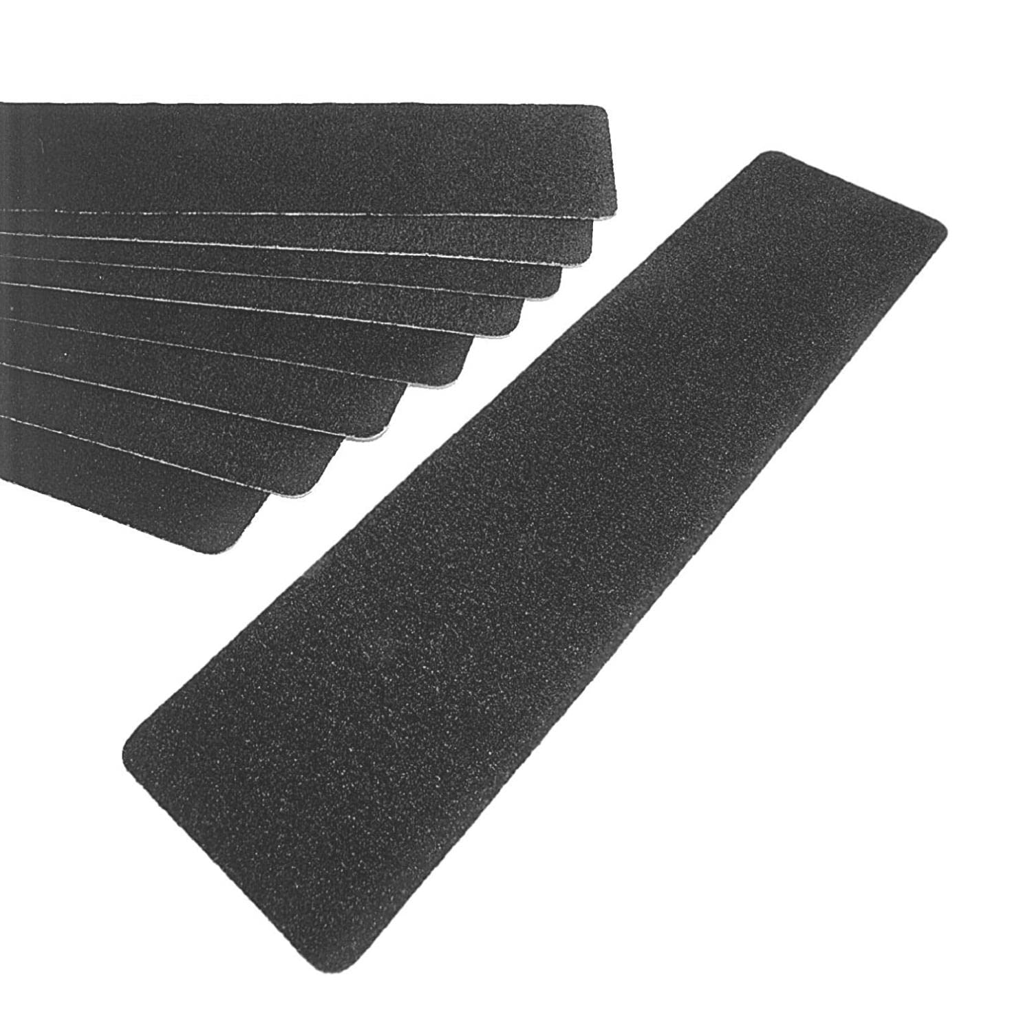 Anti-Slip Stair Treads, Anti Slip Stickers, Self-Adhesive, Anti-Slip Marker - H.150 x W.610 - Black - Pack of 5